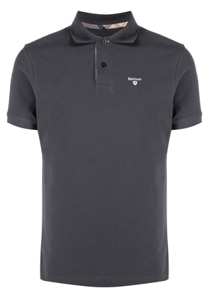 Barbour embroidered-logo polo shirt - Grey