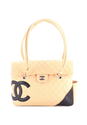 CHANEL Pre-Owned Cambon Flap Quilted Leather Large tote bag - Neutrals