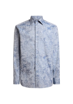 ETRO jacquard floral paisley shirt - Blue
