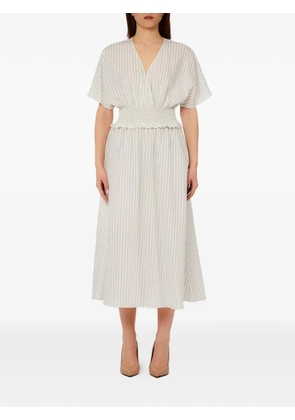 LIU JO striped midi dress - Neutrals