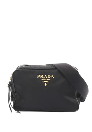 Prada Pre-Owned 10s logo-plaque crossbody bag - Black