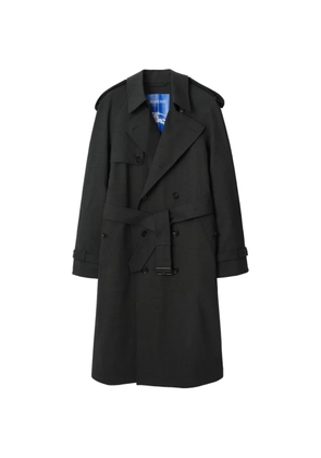 Burberry long bonded stretch wool trench coat - Grey