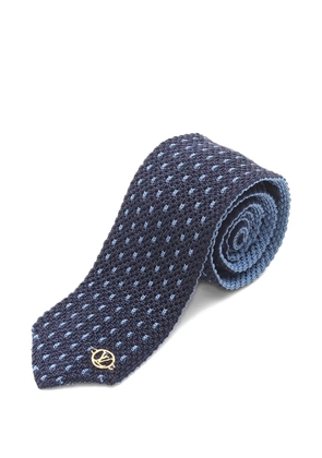 Louis Vuitton Pre-Owned 2020 logo-plaque silk tie - Blue