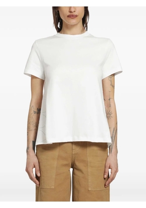 Moncler perforated T-shirt - White