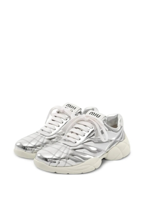 Miu Miu Pre-Owned 2020s metallic sneakers - Silver