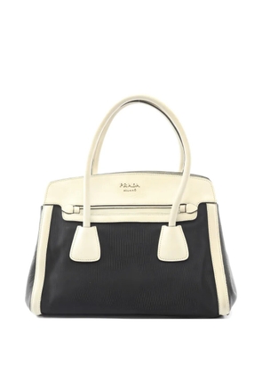 Prada Pre-Owned 2010s canvas Saffiano leather handbag - Black