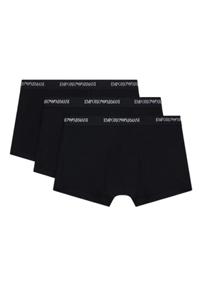Emporio Armani contrasting-waistband boxers (set of three) - Black