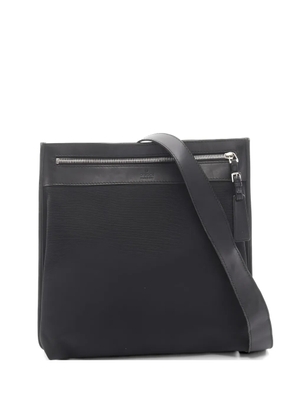 Gucci Pre-Owned 2000s leather-trim shoulder bag - Black