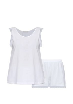 Hanro scalloped-trim sleeveless pajama - White