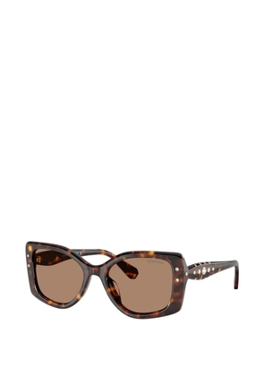 Swarovski Eyewear crystal-embellished sunglasses - Brown