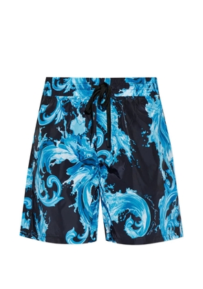 Versace Jeans Couture patterned drawstring shorts - Black