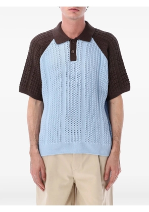 Obey Abel raglan-sleeve polo shirt - Blue