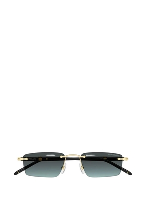 Montblanc rectangle-frame rimless sunglasses - Gold