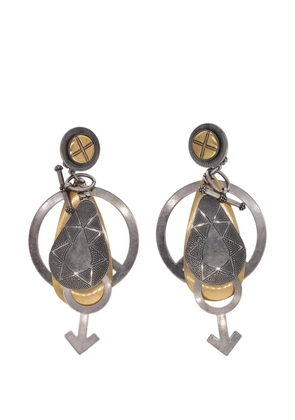 Vintage pendant clip-on earrings - Silver