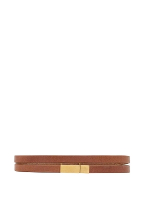 Saint Laurent leather bracelet - Brown