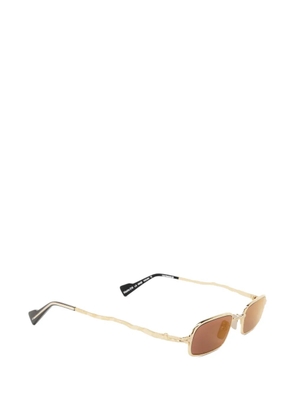 Kuboraum Z18 rectangle-frame sunglasses - Gold