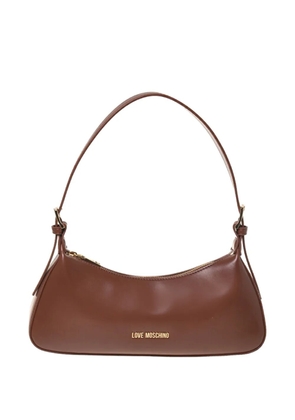 Love Moschino logo-lettering shoulder bag - Brown