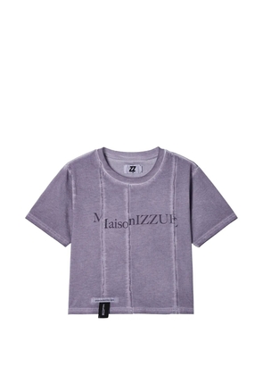 izzue panelled crew-neck T-shirt - Purple