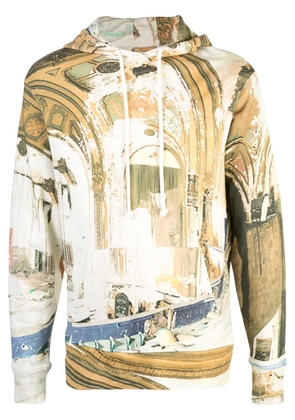 424 faded print hoodie - Multicolour