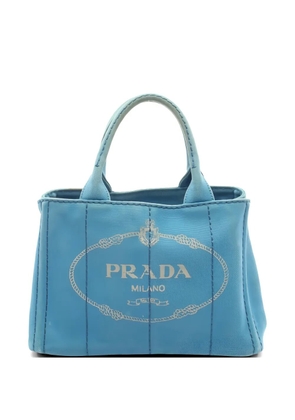 Prada Pre-Owned 2000s logo-detail canvas tote bag - Blue