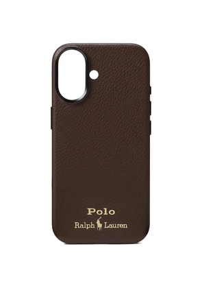 Polo Ralph Lauren leather phone case - Brown