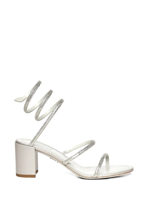 René Caovilla Cleo crystal-embellished heeled sandals - Grey