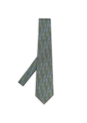 Hermès Pre-Owned Koala-pattern tie - Green