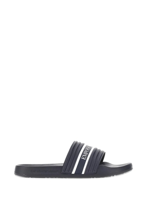 Emporio Armani striped slides - Blue