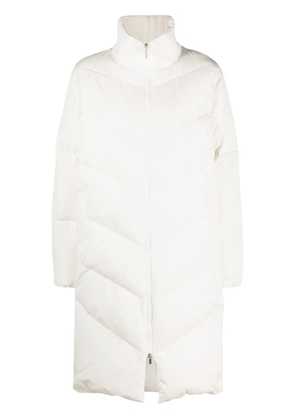 Fabiana Filippi rhinestone-embellished padded raincoat - White