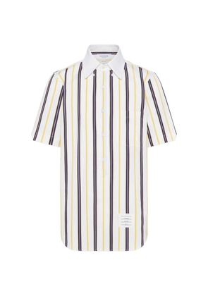 Thom Browne Repp striped short-sleeve shirt - White