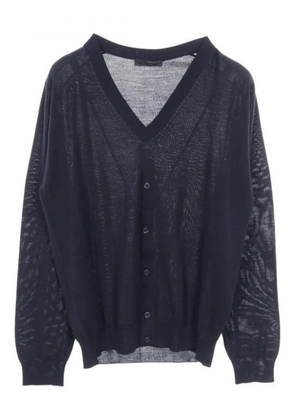 Prada Pre-Owned 2020s V-neck wool cardigan - Blue
