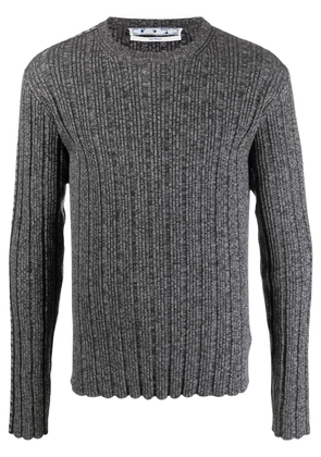 Off-White Arrow band ribbed knit jumper - Grey