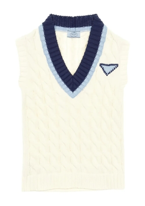 Prada Pre-Owned 10s cable-knit vest - Neutrals