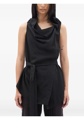 Ann Demeulemeester Macy cowl-neck belted top - Black
