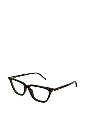Saint Laurent Eyewear Sulpice Thin square-frame glasses - Brown