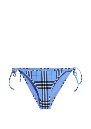 Burberry plaid tie bikini bottom - Blue