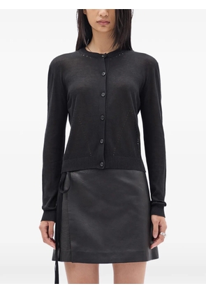 Ann Demeulemeester knitted cardigan - Black