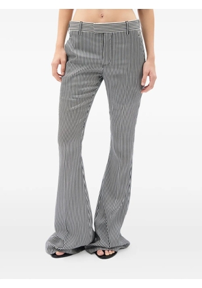 Ann Demeulemeester Adri striped bootcut trousers - White