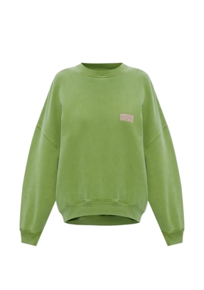 American Vintage logo crew neck sweatshirt - Green