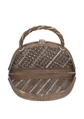 BOZART crystal embellished tote bag - Brown