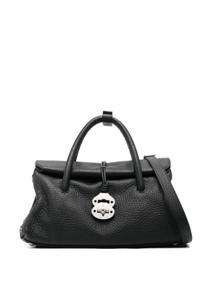 Zanellato logo-detail leather tote bag - Black
