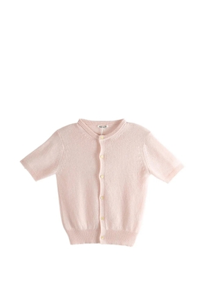 Auralee button short-sleeve cardigan - Pink
