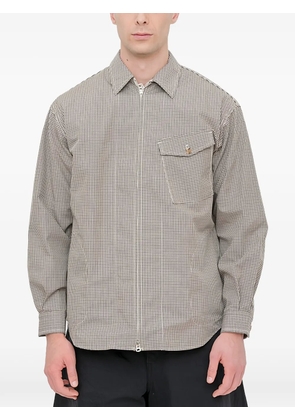 Comme des Garçons Homme zipped checked shirt - Neutrals