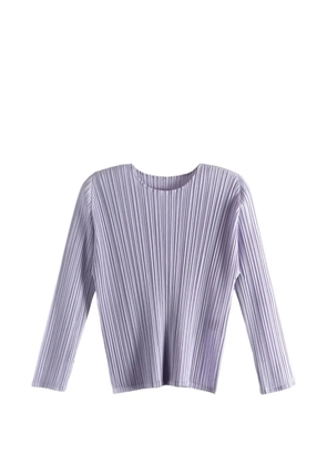 Pleats Please Issey Miyake pleated long-sleeve top - Purple