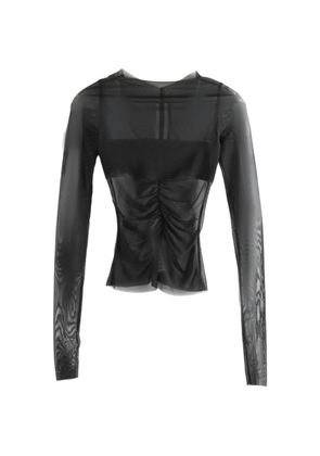 Rick Owens long-sleeved ruched top - Black