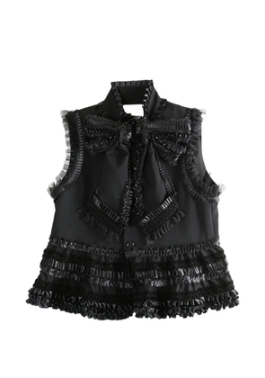 Comme Des Garçons ruffled bow vest - Black