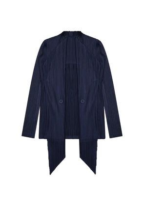 Pleats Please Issey Miyake pleated cardigan - Blue
