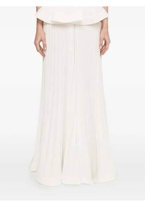 NISSA pleated palazzo pants - White