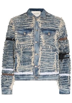 1017 ALYX 9SM x Blackmeans shredded denim jacket - Blue