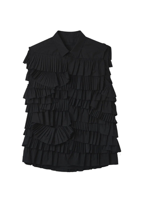 ALAINPAUL ruffled sleeveless top - Black